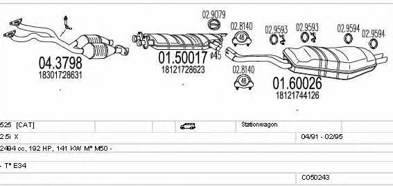 Mts C050243008949 Exhaust system C050243008949