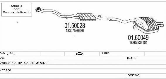 Mts C050246007796 Exhaust system C050246007796