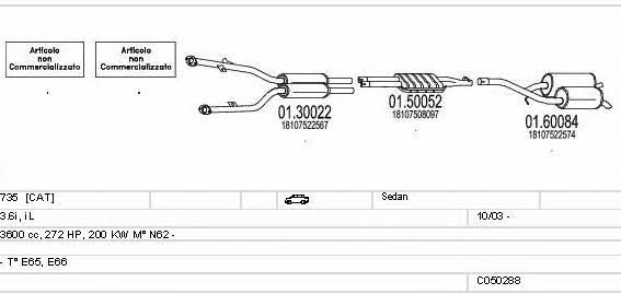  C050288007817 Exhaust system C050288007817