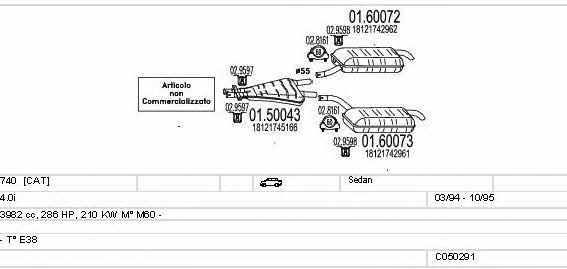 Mts C050291008968 Exhaust system C050291008968