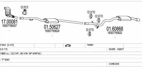  C050335010213 Exhaust system C050335010213