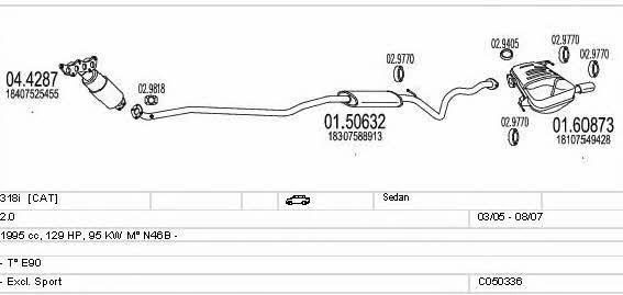 Mts C050336010214 Exhaust system C050336010214