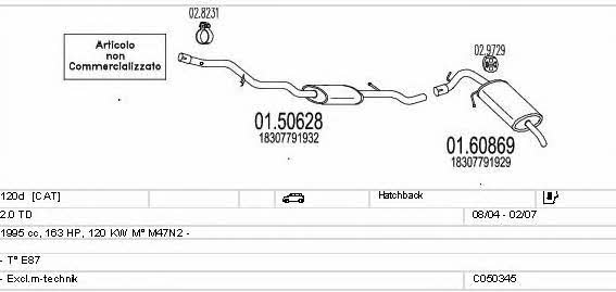  C050345010223 Exhaust system C050345010223