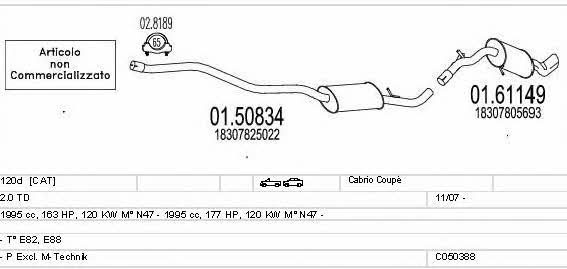 Mts C050388021505 Exhaust system C050388021505