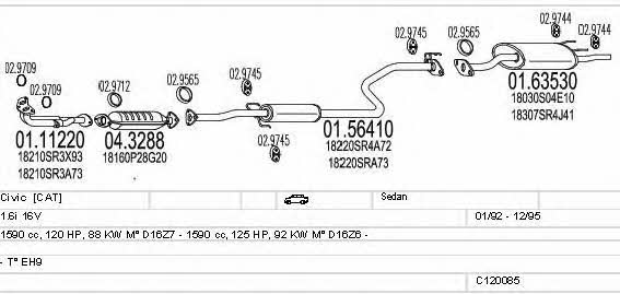 Mts C120085002706 Exhaust system C120085002706 C120085002706 Mts Exhaust system