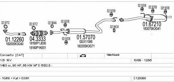 Mts C120098002721 Exhaust system C120098002721