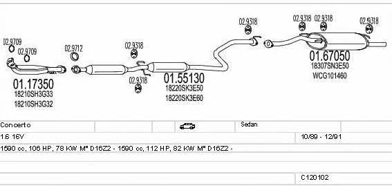  C120102002727 Exhaust system C120102002727