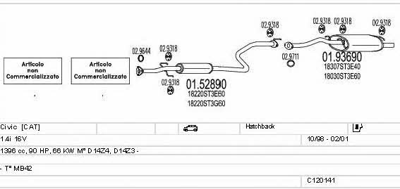 Mts C120141009777 Exhaust system C120141009777 C120141009777 Mts Exhaust system