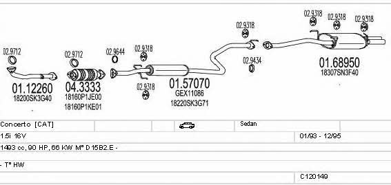 Mts C120149008176 Exhaust system C120149008176