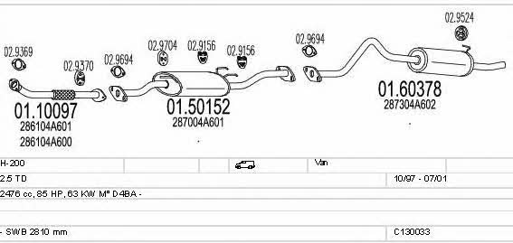  C130033002781 Exhaust system C130033002781