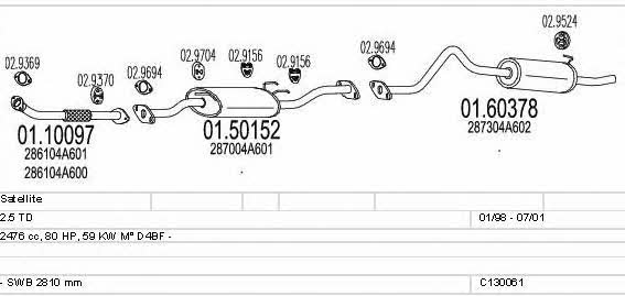  C130061002353 Exhaust system C130061002353