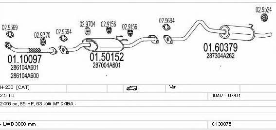  C130076002782 Exhaust system C130076002782