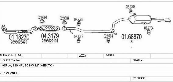  C130088007938 Exhaust system C130088007938