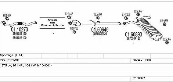 C150027010430 Mts Exhaust system