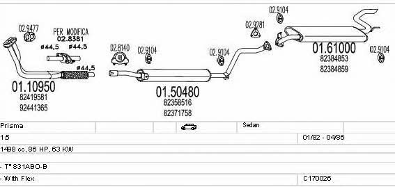 Mts C170026001494 Exhaust system C170026001494