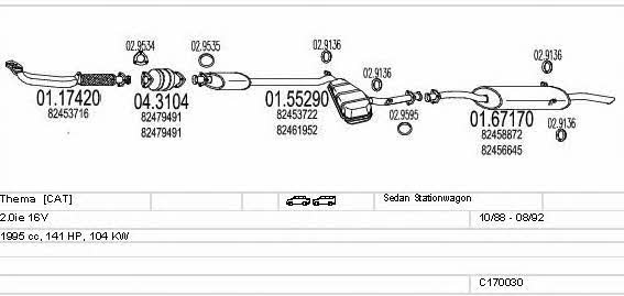  C170030001498 Exhaust system C170030001498