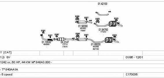  C170036001504 Exhaust system C170036001504