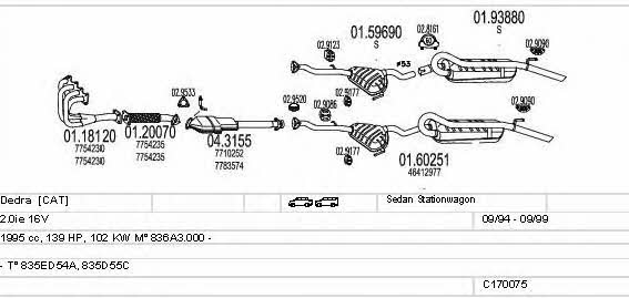 Mts C170075009659 Exhaust system C170075009659