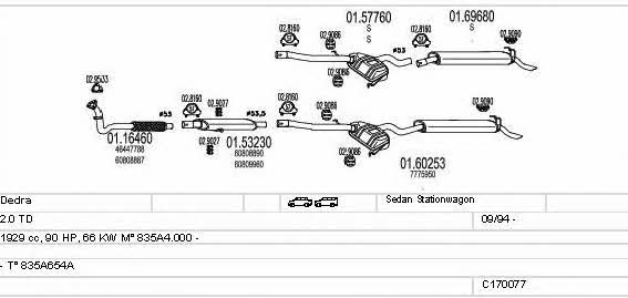 Mts C170077007975 Exhaust system C170077007975