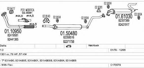  C170079008406 Exhaust system C170079008406