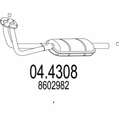 Mts 04.4308 Catalytic Converter 044308