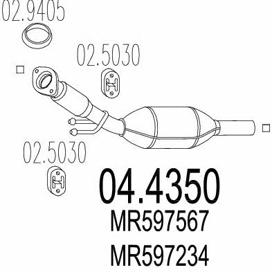 Mts 04.4350 Catalytic Converter 044350