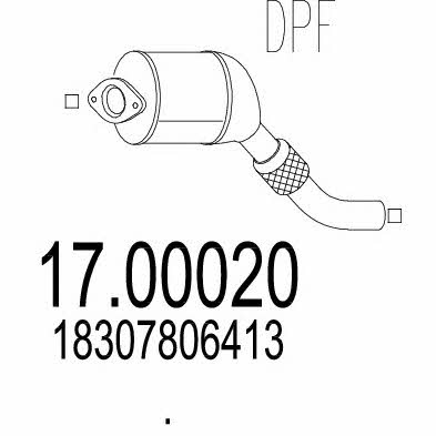 Mts 17.00020 Diesel particulate filter DPF 1700020