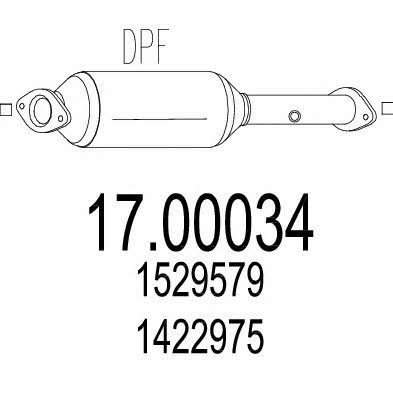 Mts 17.00034 Diesel particulate filter DPF 1700034