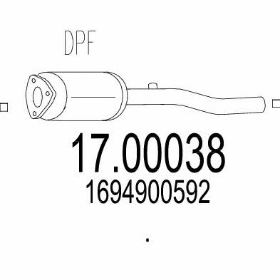 Mts 17.00038 Diesel particulate filter DPF 1700038