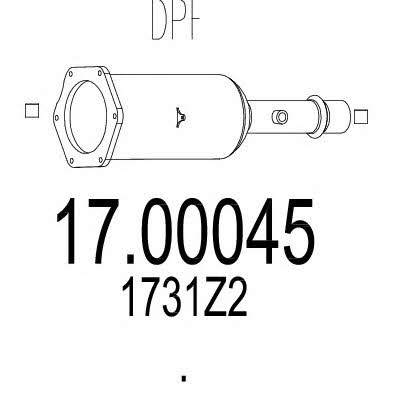 Mts 17.00045 Diesel particulate filter DPF 1700045