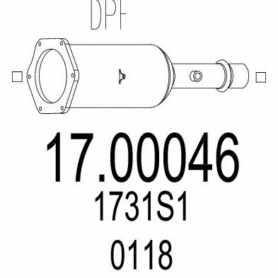 Mts 17.00046 Diesel particulate filter DPF 1700046