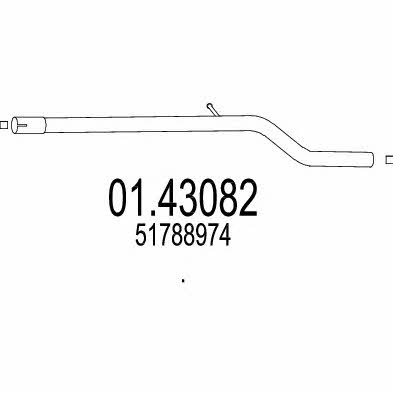 Mts 01.43082 Exhaust pipe 0143082
