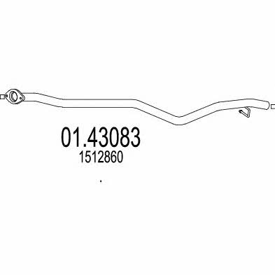 Mts 01.43083 Exhaust pipe 0143083