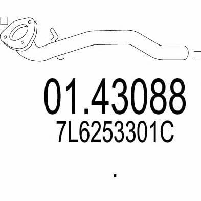 Mts 01.43088 Exhaust pipe 0143088