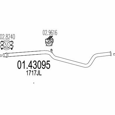 Mts 01.43095 Exhaust pipe 0143095