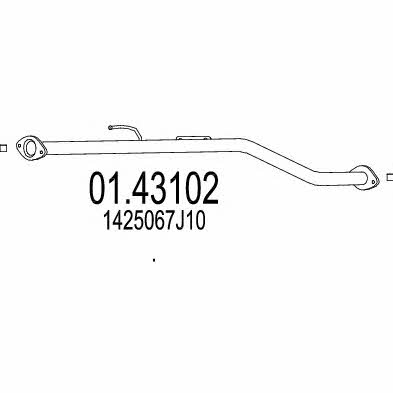 Mts 01.43102 Exhaust pipe 0143102