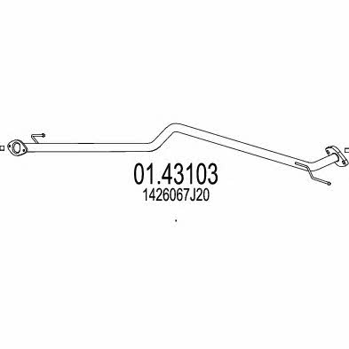 Mts 01.43103 Exhaust pipe 0143103