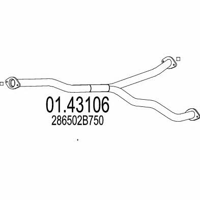 Mts 01.43106 Exhaust pipe 0143106