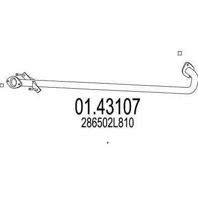 Mts 01.43107 Exhaust pipe 0143107