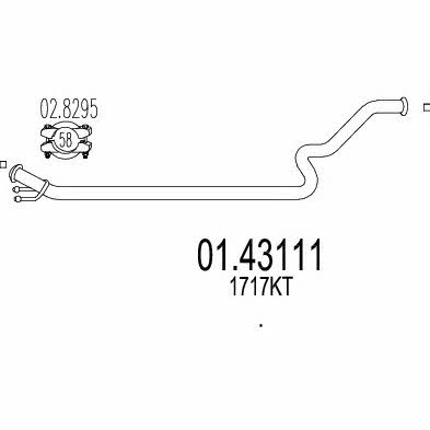 Mts 01.43111 Exhaust pipe 0143111