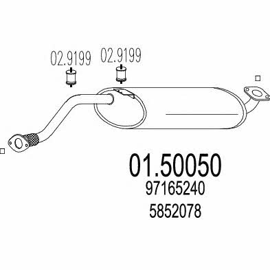 0150050 Mts Central silencer