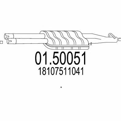 Mts 01.50051 Central silencer 0150051