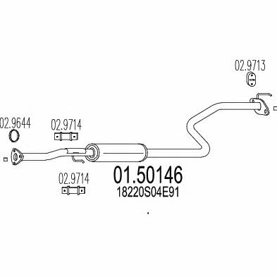 Mts 01.50146 Central silencer 0150146