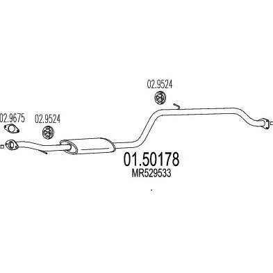 Mts 01.50178 Central silencer 0150178