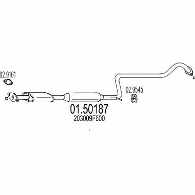 Mts 01.50187 Central silencer 0150187