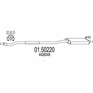 Mts 01.50220 Central silencer 0150220