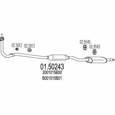 Mts 01.50243 Central silencer 0150243