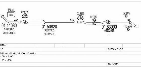  C070131001058 Exhaust system C070131001058