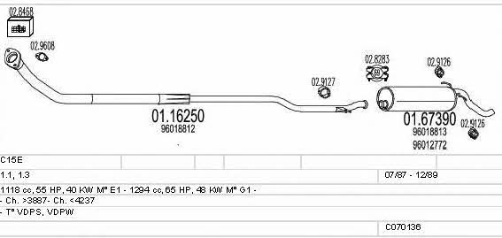 Mts C070136001064 Exhaust system C070136001064