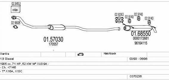  C070236001174 Exhaust system C070236001174